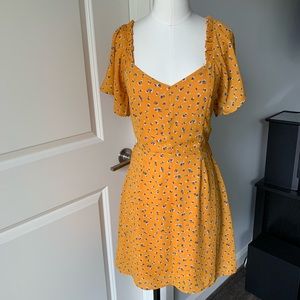 yellow floral sundress